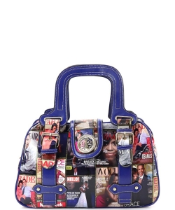 The Obamas Magazine Handbag PQ072 BLUE